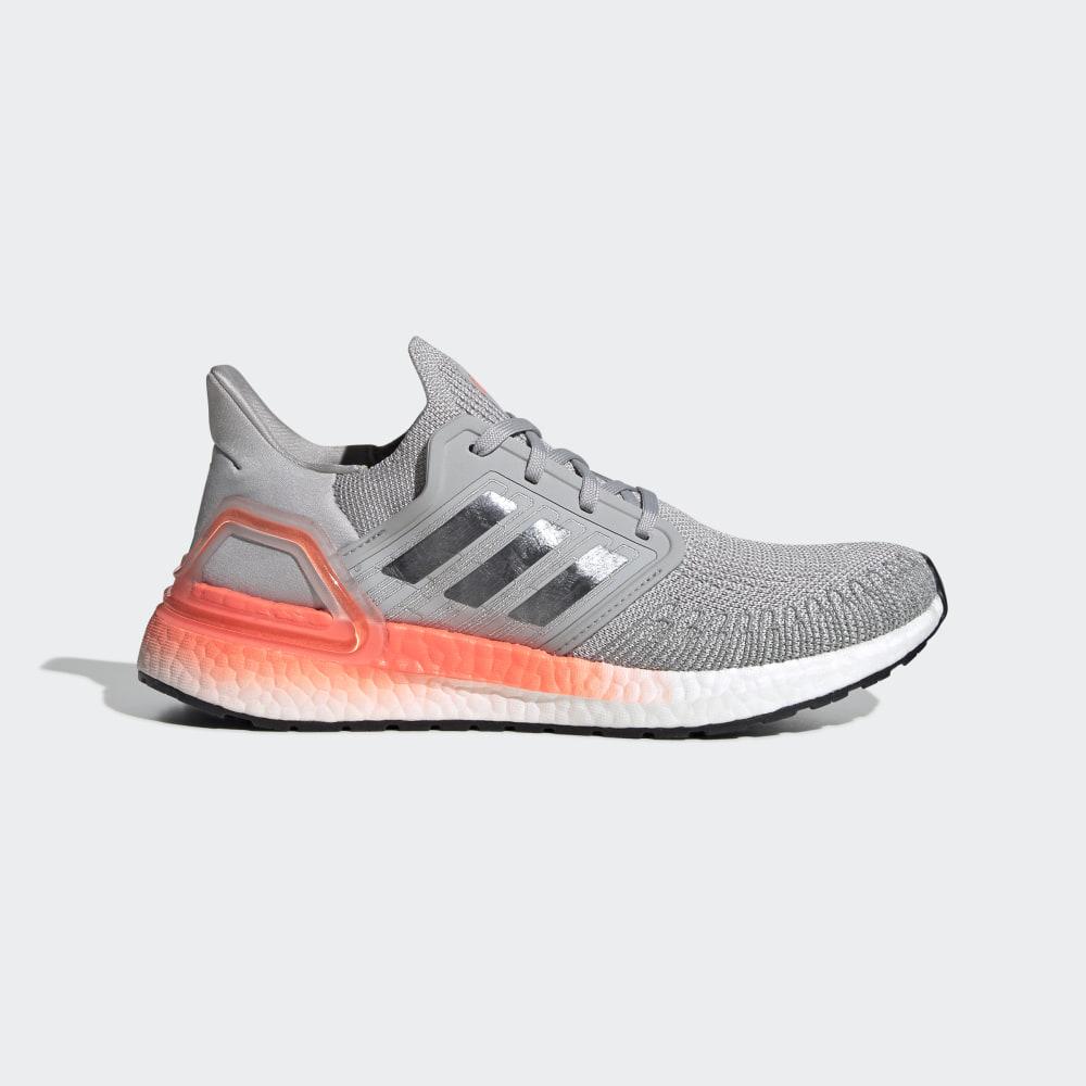 Adidasi Alergare Adidas Ultraboost 20 Dama Romania - Gri/Metal/Corai EG0719